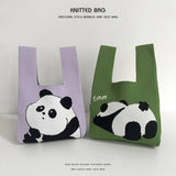CARTOON PANDA 2024 NEW KNITTED HANDBAG_CWAB2385