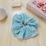 SMALL FLORAL PLEATED VERSATILE HAIR TIE_CWAHA1093