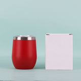 12OZ EGG SHAPE INSULATED WINE TUMBLER CUP_CWMM7905