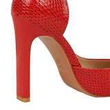 RETRO SQUARE TOE SNAKE PRINT PATENT LEATHER PUMPS_CWSHH0100