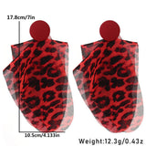 NEW BOHO LONG LEOPARD PRINT EARRINGS UNIQUE DESIGN_CWMM6188