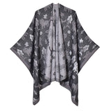 DOUBLE SIDED JACQUARD CARDIGAN SHAWL_CWASC0952