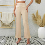 Trim Stretch Suit Pants With Front Pockets