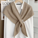 Solid Cross Triangle Shawl Casual Wrap_Cwov00265