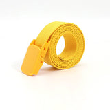SOLID COLOR WOVEN CANVAS BELT WITH PLASTIC BUCKLE_CWABE0675