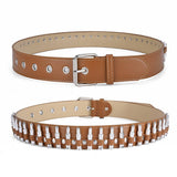 BULLET HEAD OBI PUNK STYLE LADIES PERSONALITY BELT_CWMM0763