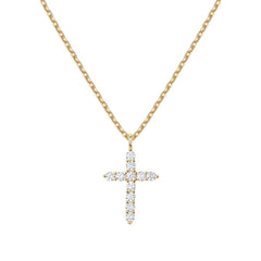 Cross Necklace Is A Full Diamond Collarbone Chain