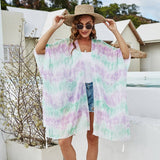 STRIPE PRINT KIMONO FOR WOMENS_CWASC0777