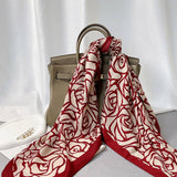 Velvet Rose Print Scarf Elegant Fall/Winter Wrap_Cwasc0894