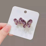 ROSE QUARTZ BUTTERFLY DUCKBILL CLIP SIDE HAIRPIN_CWAHA4696