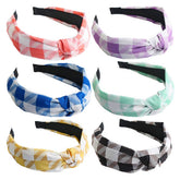 SIMPLE NEW STYLE PLAID KNOTTED HEADBAND_CWAHA1715