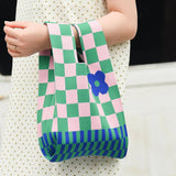 SMILING FACE PATTERN CROCHET HOBO HANDBAG PURSE_CWAB0883