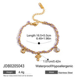 ROMANTIC 18K GOLD CLOVER PALM CHARM BRACELET_CWAJE4813