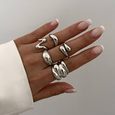METAL CURVED OPENING ADJUSTABLE RING FOR WOMEN_CWMM3244