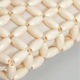 HANDMADE WOODEN BEAD WOVEN SHOULDER BAG_CWAB2009