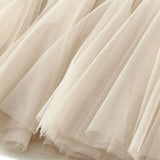 Vintage Tulle A-Line Flared Fishtail Skirt_Cwbms0372