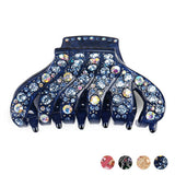 RHINESTONE ACRYLIC HAIR CLAW 6 LINE SPARKLE CLIP_CWAHA4419