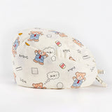 CHERRY BEAR PRINTED NURSE CAP PURE COTTON HAT_CWAH3324