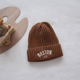 Versatile Letter Vertical Striped Knitted Hat_Cwah2924