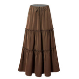 HIGH WAIST ELASTIC MAXI SKIRT WITH ADJUSTABLELACES_CWBSS0418