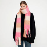 NEW PLAID TASSEL SCARF FOR WOMEN WINTER WARMTH_CWASC0341