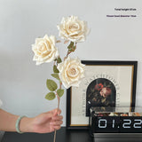 ARTIFICIAL CAPPUCCINO ROSE BOUQUET WITH 3 HEADS_CWMM6505