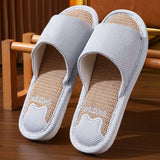 CUTE CARTOON BEAR LINEN SLIPPERS_CWSHS0777