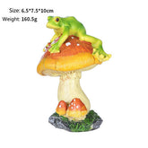 RESIN FROG AND MUSHROOM GARDEN DECOR_CWAJE5292