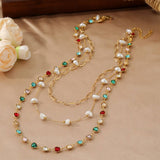 FASHIONABLE TASSEL Y CHAIN MULTI LAYER NECKLACE_CWMM3572