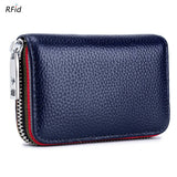Top Layer Cowhide Zipper Genuine Leathe Card Holder_Cwab3835