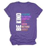 Trendy Womens Tee With Kindness Slogan