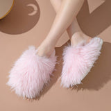HOME FUR CAP TOE CANDY COLOR COTTON SLIPPERS_CWSHS0833