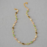COLORED FACETED CRYSTAL GLASS NECKLACE_CWAJE2117