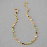 COLORED FACETED CRYSTAL GLASS NECKLACE_CWAJE2117