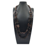 BOHEMIAN COCONUT WOOD BEAD LONG NECKLACE_CWMM4552