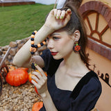 EXAGGERATED LUMINOUS PUMPKIN BRACELET KEYCHAIN_CWMM1212