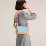 GEOMETRIC SPLICING SMALL SQUARE BAG SHOULDER BAG_CWAB1935