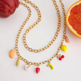 LUXURY 18K GOLD GRAPE DROP PENDANT BRACELET_CWAJE4830