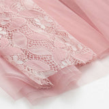 LACE BOW TIE TULLE SKIRT WITH EMBROIDERED DETAILS_CWBMS0401