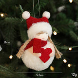 PLUSH XMAS SNOWMAN TREE HANGING ORNAMENT DECOR_CWMM9674