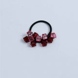 FRESH CLEAR SQUARE BEAD HAIR TIE CUTE SIMPLE BAND_CWAHA6786