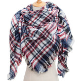 NEW LARGE PLAID TRIANGLE SCARF SPRING TO WINTER_CWASC0108
