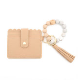 LEATHER WALLET TASSEL KEYCHAIN BRACELET_CWAJE0654
