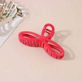 5 12 GLOSSY RESIN BOW HAIR CLAW CLIPS FOR WOMEN_CWAHA0486