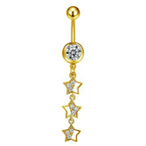 STAR DANGLE BELLY RING CZ HYPOALLERGENIC PIERCING_CWMM9311