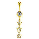 STAR DANGLE BELLY RING CZ HYPOALLERGENIC PIERCING_CWMM9311