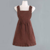 CUTE BREATHABLE STRAP STRIPED PRINCESS APRON_CWMM2046