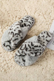 LEOPARD PATTERN CROSS FLUFFY HOME BEDROOM SLIPPERS_CWSHS0228