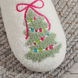 COZY CHRISTMAS BOW SLIPPERS NON SLIP HOME SHOES_CWSHF00216