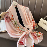ELEGANT PRINTED LONG SILK SCARF FASHIONABLE WRAP_CWASC0517